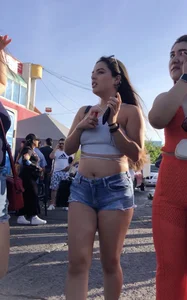 cute latina showing cheeks !!!