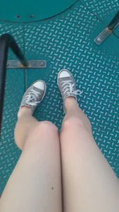 Hot Skinny Legs With Pale Skin Selfie