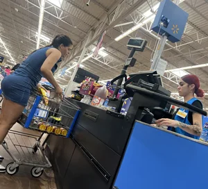 Big booty Latina in short blue dress (oc)