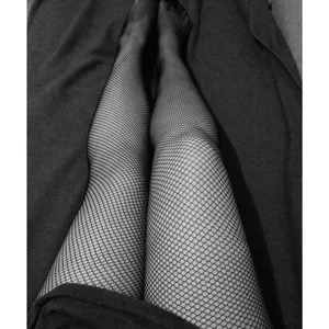 Sexy Legs in Fishnet Pantyhose Selfie