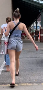Sexy blonde with nice legs and nice ass (OC)