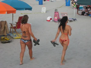 Mix of candid girls at the beach and in bikinis