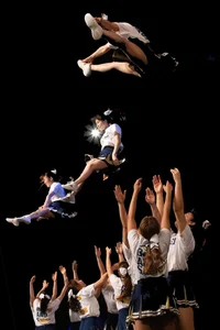 Candid cheerleaders