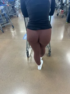 Return of the TIGHT Blue Leggings Blonde (This time in Burgandy)