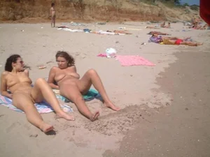 Nude beach and topless girls