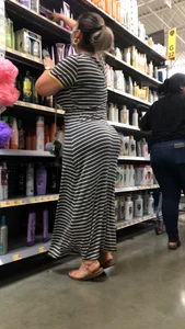 Beautiful Latina with amazing body in long dress