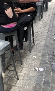Girl pink thong