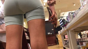 Hot Bubble Ass in Spandex Shorts Store Creepshot