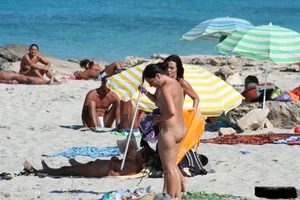 Bunch of sexy ladies on a nude beach