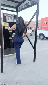 Bending in black yoga shorts