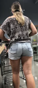 Understated blonde in a dress plus a PAWG in shorts 0111