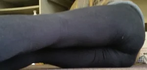 Girl In Leggings Lying on the Floor Ass And Legs Sneaky Photo