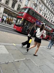Short skirt cheeks hanging out this petite Spanish lunchable