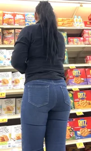 2 hot latinas - some upshots, jean or yoga pants ass?