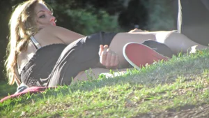 Bunch of sexy girls upskirted at parks showing their panties and asses