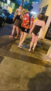 Cheeks hanging out black shorts