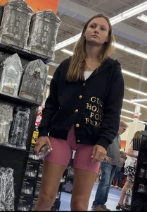 Slim and tight in pink shorts