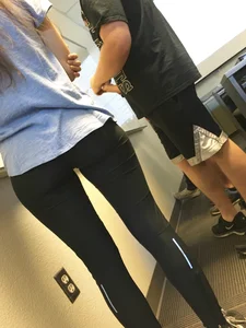 Booty and Legs in Tights College Classroom Photos
