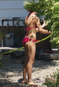 A hot teen neighbor in various bikinis