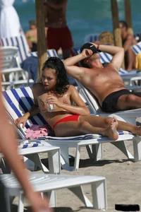 Beach voyeur girls in bikinis, thongs and topless