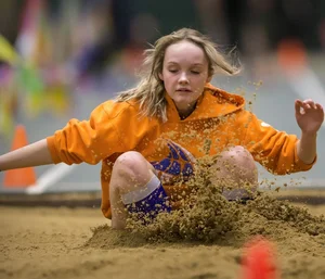 Canadian girls at an Alberta track and field tournament