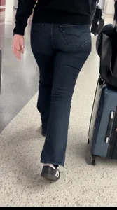PAWG Hotwife in Tight Jeans Capped at Airport (OC + GIFS)