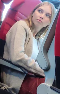 Hot sexy girl on train 2
