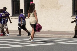 Candid cheerleaders