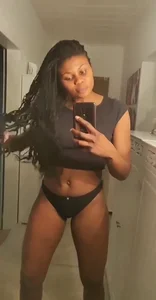 Girl in a Top and Panties Dancing in Front of the Mirror Selfie Video