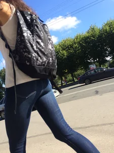 Legs and Ass in Tight Jeans Street Candid