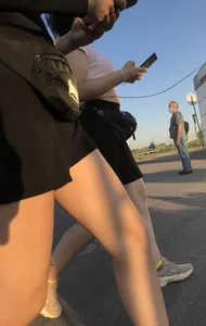 Girls in Skirts on the Street Candid Photos