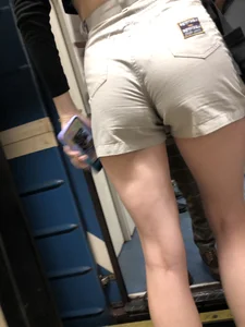 Cute Teen in Shorts, a Top and Sneakers Subway Huge Creepshots Collection