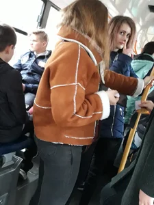 Skinny Legs in Tight Jeans Bus Creepshot