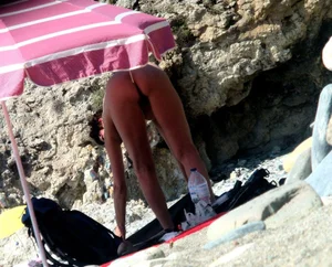 Nude beach and topless girls