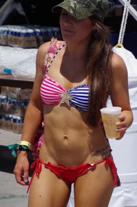 Nude beach and topless girls