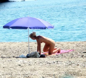 Nude beach and topless girls