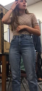 Hottie wearing blue jeans