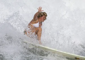 Candid surfer babes on the beach and in bikinis