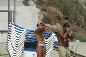 Sexy mature girls on Vilanova topless beach