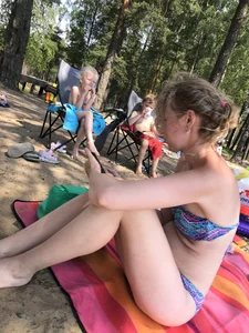 Candid Young Milf in a Swimsuit Nature Park Creepshots Series