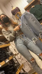 Tall slender teen in jeans