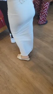 Tight white dress, tight latina ass