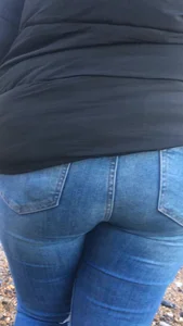 Chubby Candid Ass in Tight Blue Jeans Street Creepshots