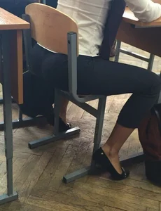 Hot Creepshot in Classroom - Teen JB with Big Booty in Tight Pants