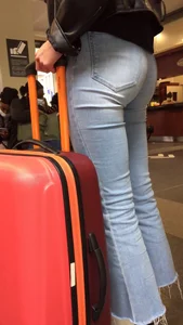 Teen at train station