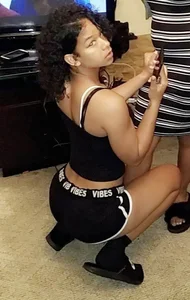 Skinny And Hot Young Candid Girl in Shorts And A Top With Curly Hair
