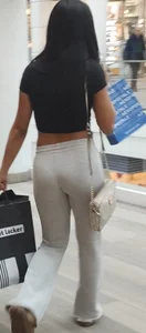 Gray Leggings Ass