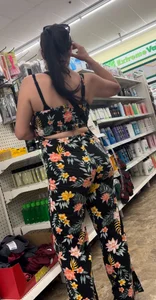 Milf showing cleavage and tight ass
