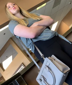 DMV Blondie in Yoga Pants