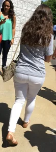 White jeans w/VPL